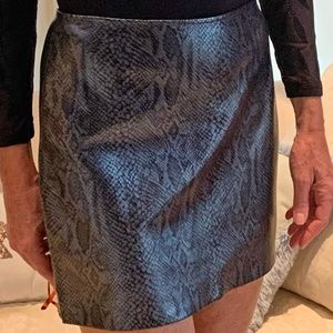 Snakeskin Faux leather Short Skirt